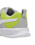 Puma scarpa da ginnastica da bambino con laccio elastico e strappo Evolve Run 386239-10 grigio