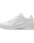 Puma scarpa sneaker da donna con rialzo Karmen Wedge 390985-07 bianco-oro