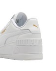 Puma scarpa sneaker da donna con rialzo Karmen Wedge 390985-07 bianco-oro