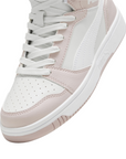 Puma scarpa sneakers alta da ragazza Rebound V6 393831-20 malva-bianco