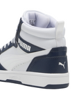 Puma scarpa sneakers alta da ragazzi Rebound V6 393831-17 blu-bianco