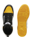 Puma scarpa sneakers alta da ragazzi Rebound V6 393831-19 giallo-bianco-nero