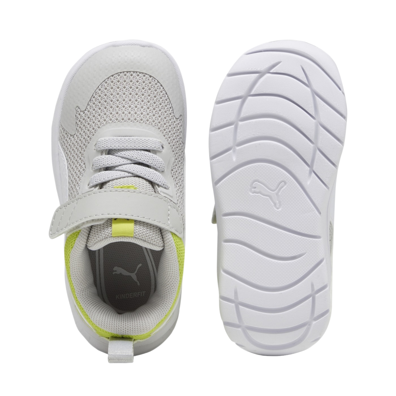 Puma scarpa sneakers da bambino Elolve Run Mesch 386240-10 grigio-bianco