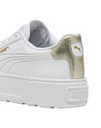 Puma scarpa sneakers da donna Karmen Metallic Shine 395099-01 bianco