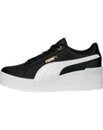 Puma scarpa sneakers da donna Karmen Wedge 390985-01 nero-bianco