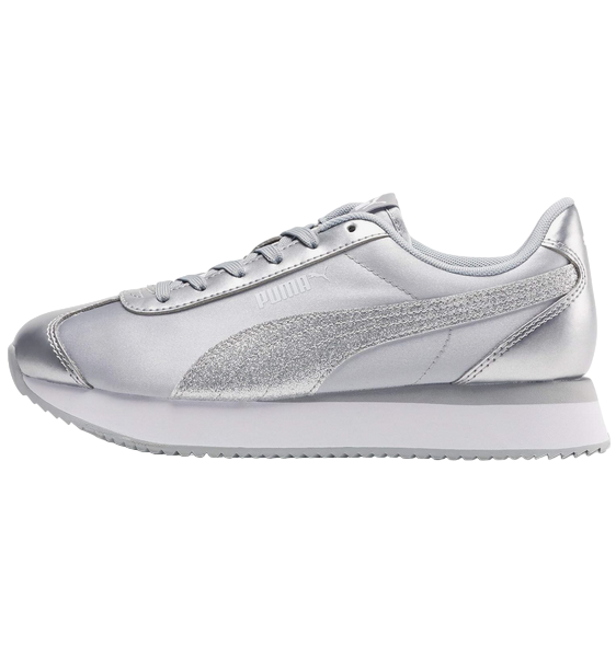 Puma scarpa sneakers da donna Turino Stacked Glitter 371944 03 argento