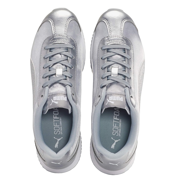 Puma scarpa sneakers da donna Turino Stacked Glitter 371944 03 argento