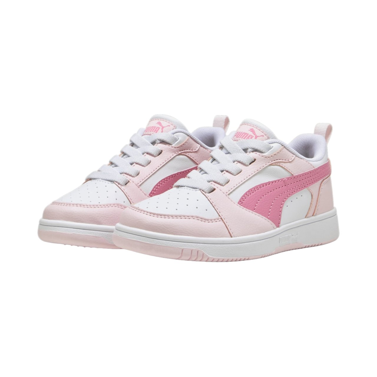 Puma scarpa sneakers da ragazza Rebound v6 396742-08 bianco-rosa