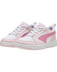 Puma scarpa sneakers da ragazza Rebound v6 396742-08 bianco-rosa