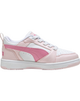 Puma scarpa sneakers da ragazza Rebound v6 396742-08 bianco-rosa