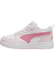 Puma scarpa sneakers da ragazza Rebound v6 396742-08 bianco-rosa