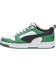 Puma scarpa sneakers da ragazzi Rebound v6 393833-05 bianco-nero-verde