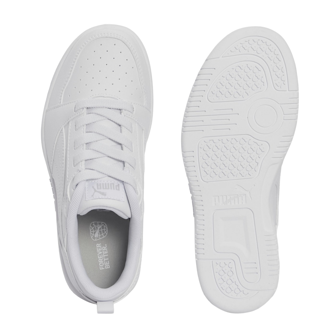 Puma scarpa sneakers da ragazzi Rebound v6 396742-03 bianco-grigio