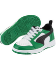 Puma scarpa sneakers da ragazzi Rebound v6 396742-05 bianco-nero-verde