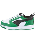 Puma scarpa sneakers da ragazzi Rebound v6 396742-05 bianco-nero-verde