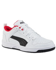 Puma scarpa sneakers da uomo Rebound Lay Up Lo 369866 01 bianco nero rosso