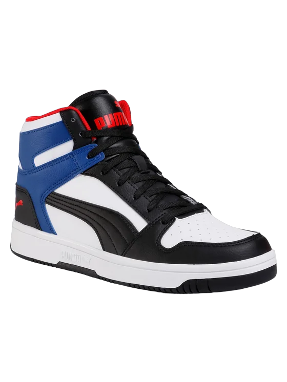 Puma scarpa sneakers da uomo Rebound LayUp SL 369573 18 bianco nero rosso