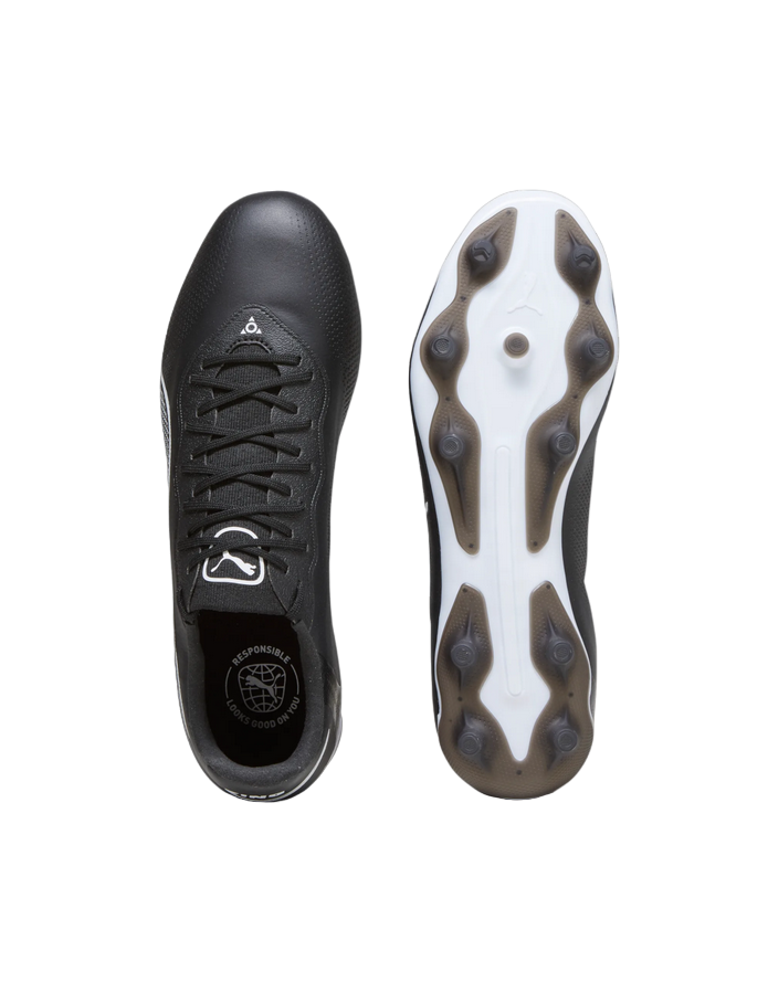 Puma scarpa da calcio da uomo King Pro FG/AG 107566-01 nero bianco