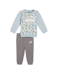 Puma tuta sportiva con felpa girocollo per bambini 679280-22 ESS 679280-22 turchese-grigio