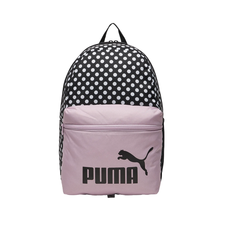 Puma zaino multiuso Phase 079948-08 a pois nero bianco-rosa-bianco
