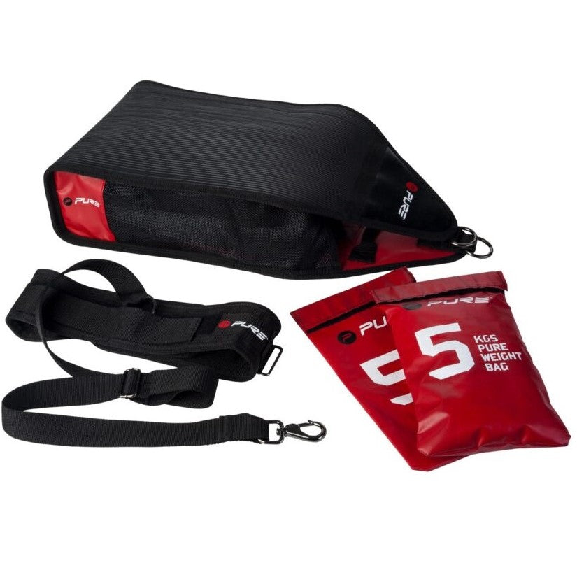 Pure 2Improve Sprintsac.Include: sacchetto di sabbia 3x5kg (sabbia non inclusa), 1 cintura, 1 borsa P2I100080 black-red