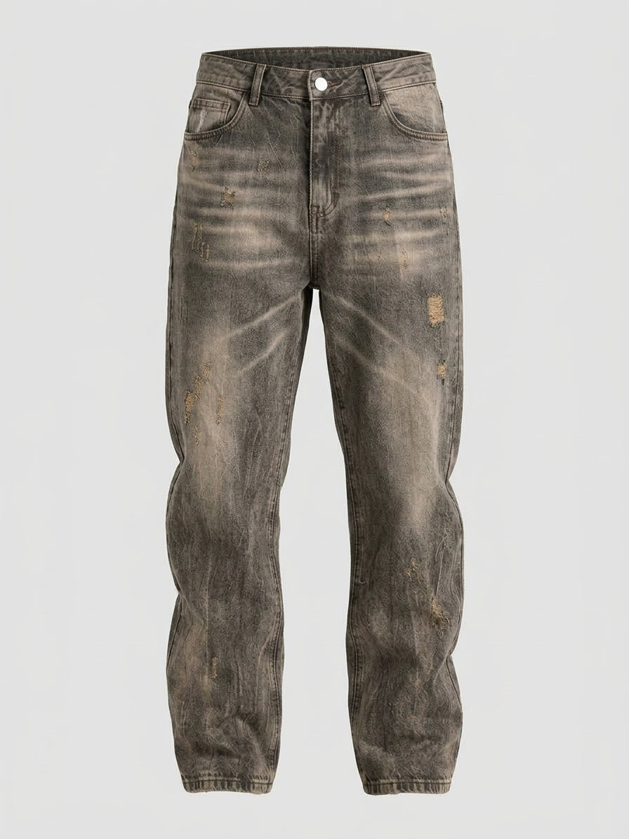 Setteduesette by Klixs pantalone jeans uomo Kevin 01170VP rotto slavato grigio