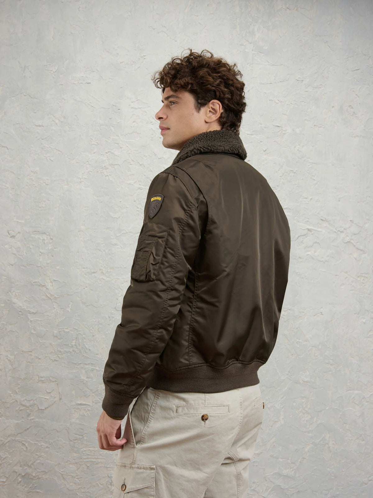 Blauer Bomber con colletto in pelliccia MARSHALL 26WBLUC02241-007280 382 marrone