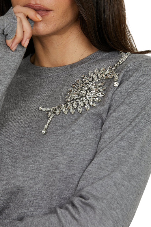 RELISH Maglia Cretas Pietre RDA2502605010 Grigio Donna preziosi