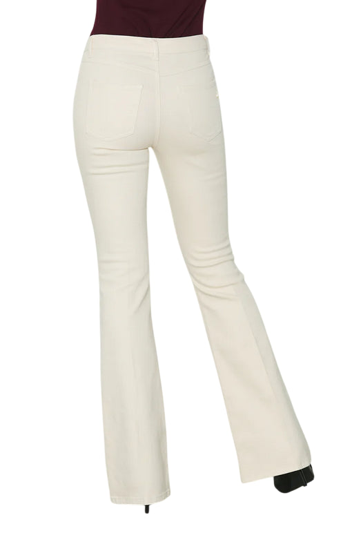 RELISH Pantalone Schiffer Flare RDA2507016022 Beige Donna dietro