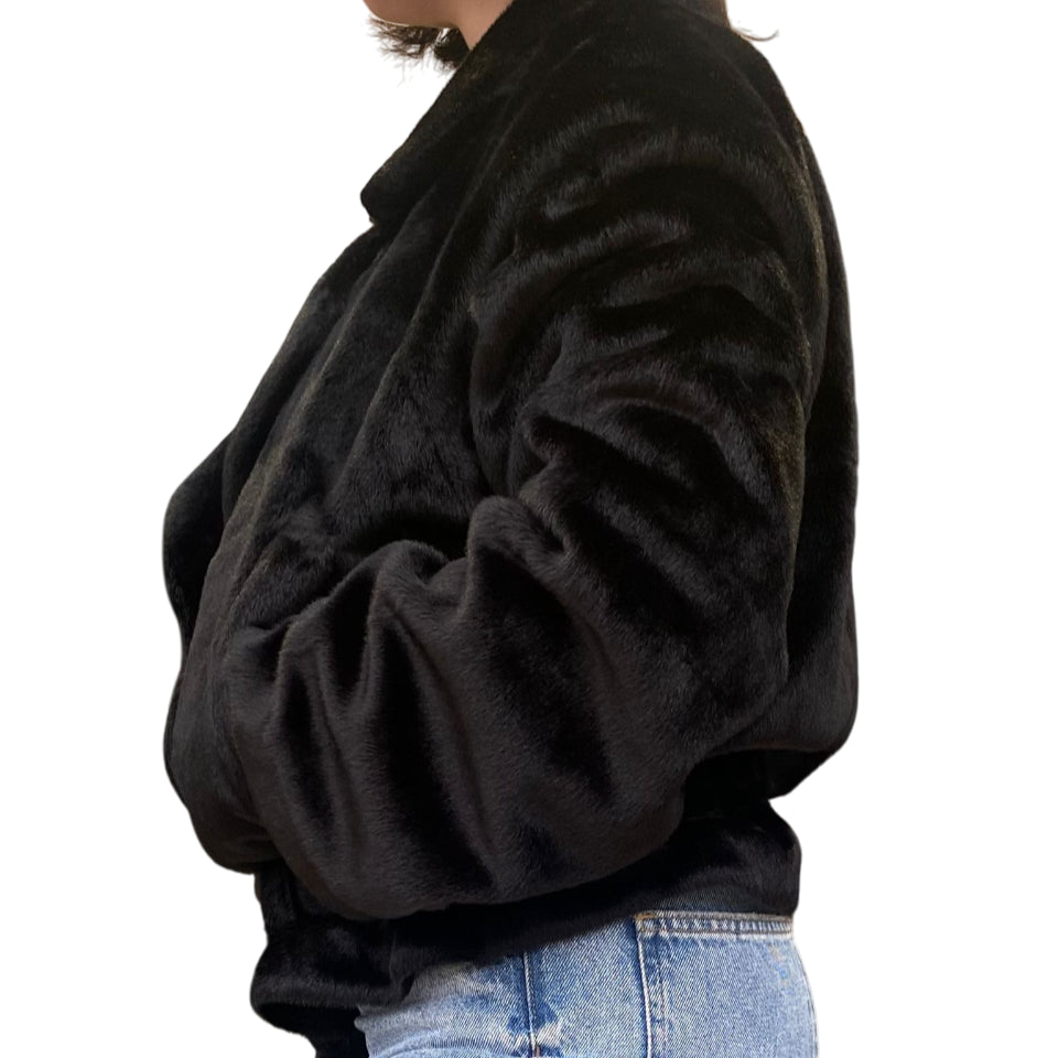 RELISH Pelliccia Cleom Eco RDA2505009028 Nero Donna Luxury - laterale