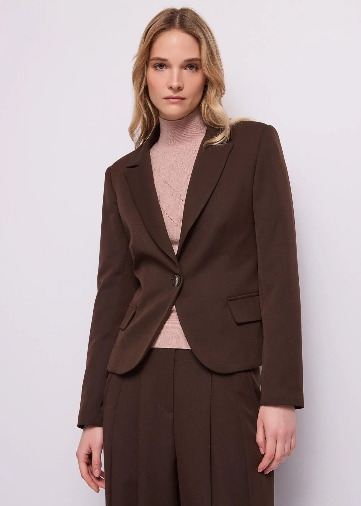Gaudì Blazer da donna in viscosa elasticizzata 621BD35036 3339 marrone