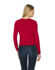 Relish Cardigan da donna a manica lunga con tasche più bottoni gioiello Cornelia RDA2402054045 rossetto rosso