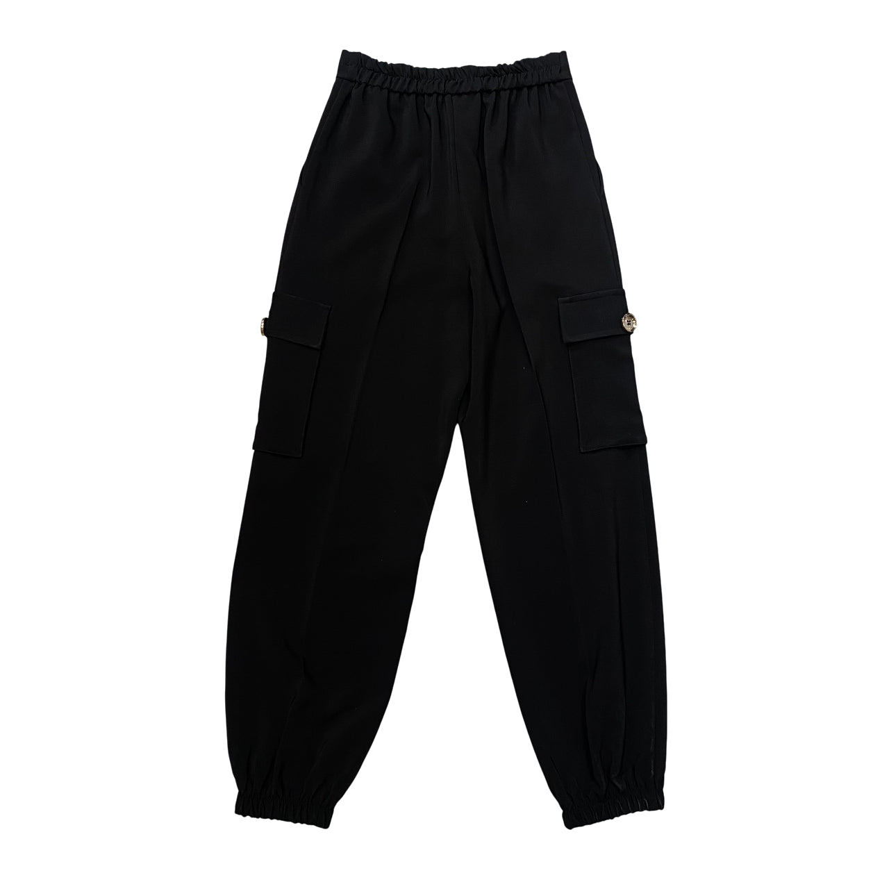 Relish – Pantalone TECLANA Vita Alta con Elastico, Tasconi, Tasche Francesi e Pieghe RDA2507006030 Nero | Comfort Moderno, Versatilità e Stile Made in Italy