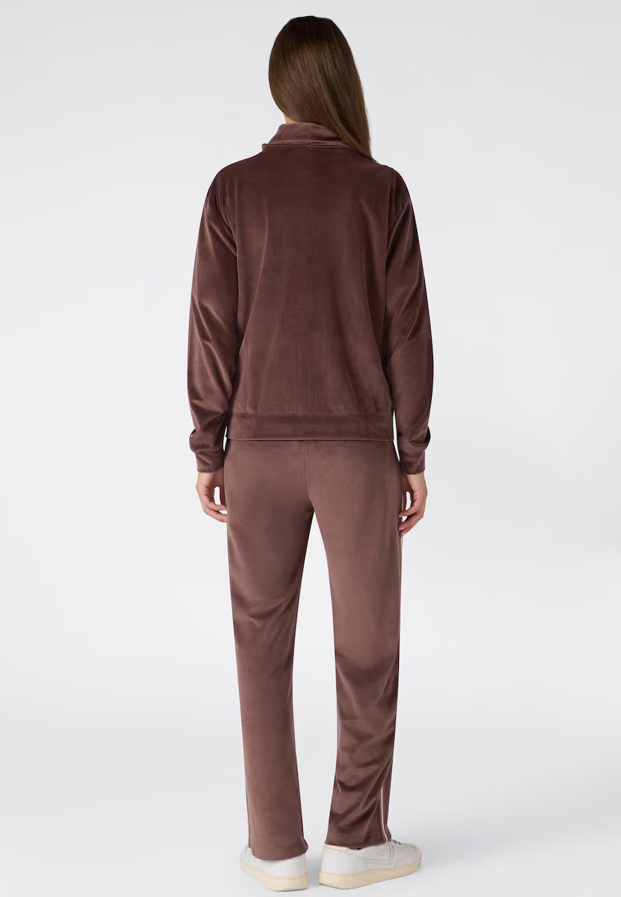 Champion tuta sportiva da donna in ciniglia 118945 MS578 cioccolato