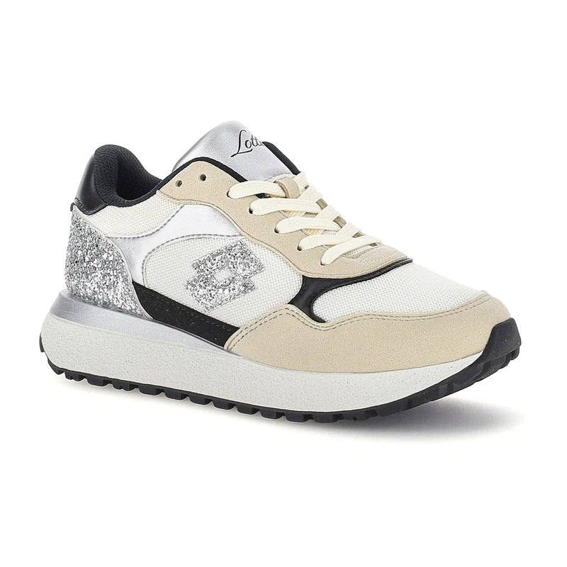 Lotto scarpa sneakers Velar AMF III Glitter 2 223502 E8K bianco