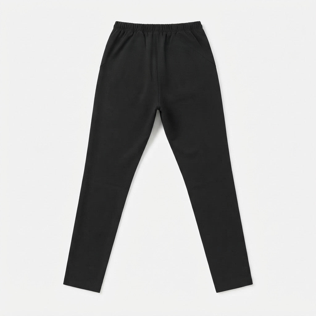 Hangar93 pantalone sportivo da donna Leggings a vita alta con baschina in punto Milano Z8146D nero