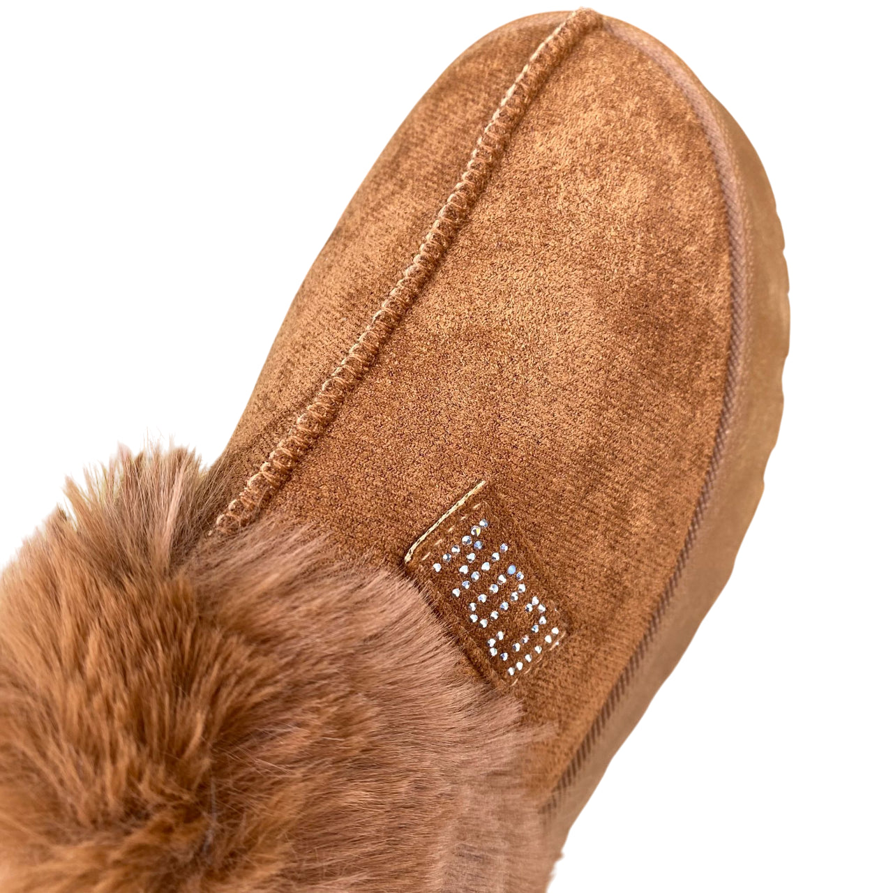 Sabot Icon donna IC04679SD biscotto, platform 4cm, nabuk e logo brillantinato. Comfort, stile. - dettaglio