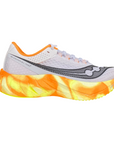 Saucony Endorphin Pro 4 S20939-30 scarpa da corsa competizione nebbia-giallo con piastra in carbonio vista laterale