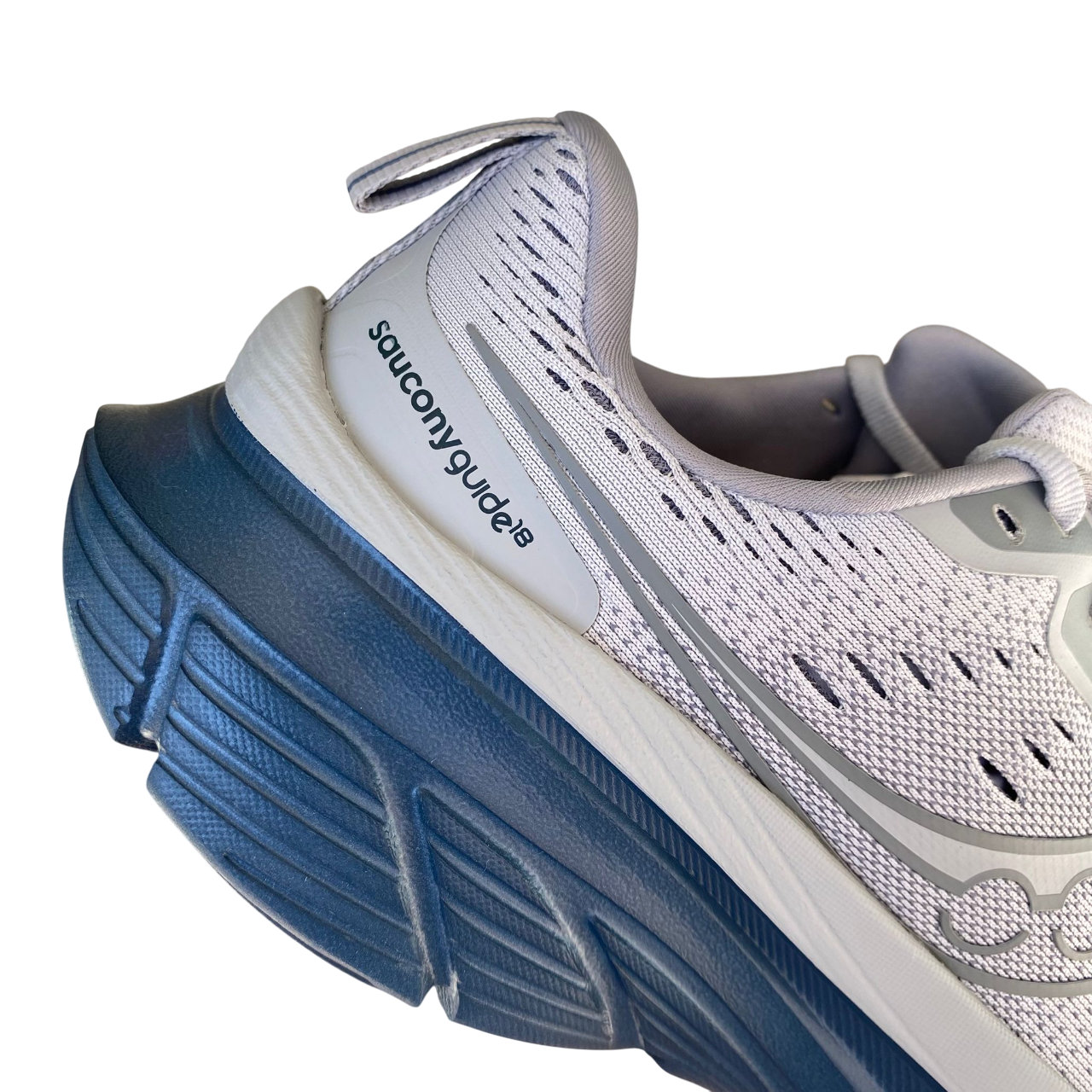 Saucony Guide 18 sistema supporto mediale grigio fossile elegante