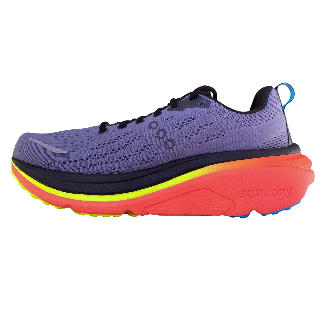 Profilo interno scarpa running Saucony Hurricane 25 shadow con tecnologia ammortizzazione PWRRUN visibile