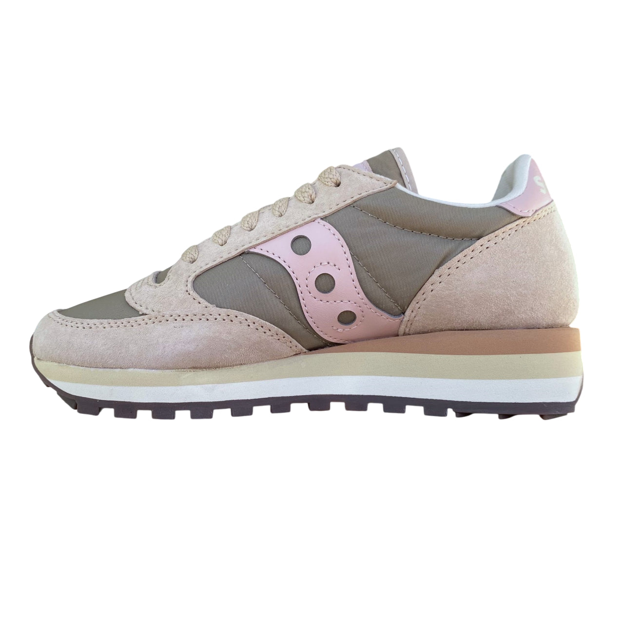 Saucony Jazz Triple Verde-Rosa - Profilo Interno Intersuola Tripla