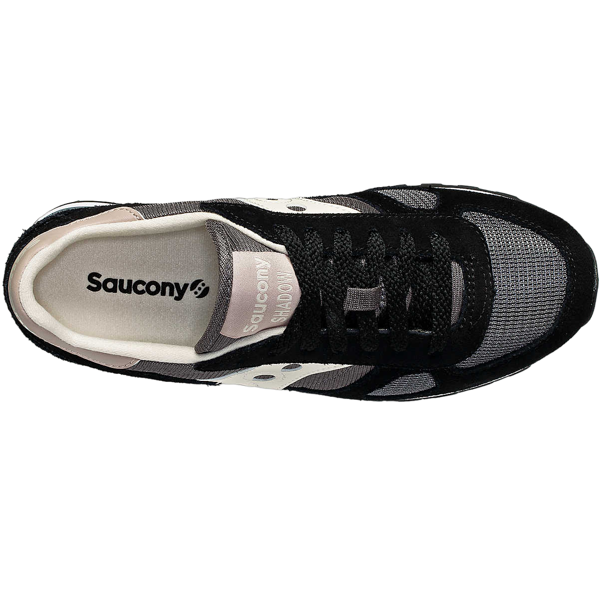 Saucony Originals scarpa sneakers da donna Shadow S1108-871 nero-grigio vista dall'alto