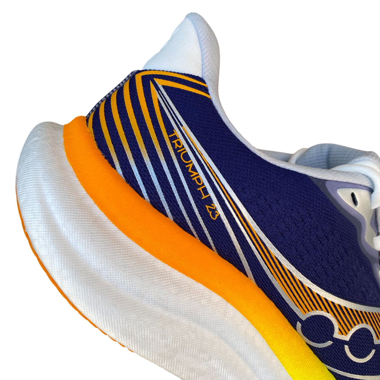Saucony Scarpe Running Uomo Triumph 23 S21023-343 Blu – Ammortizzazione PWRRUN PB, Tomaia Traspirante e Comfort Prolungato - tallone