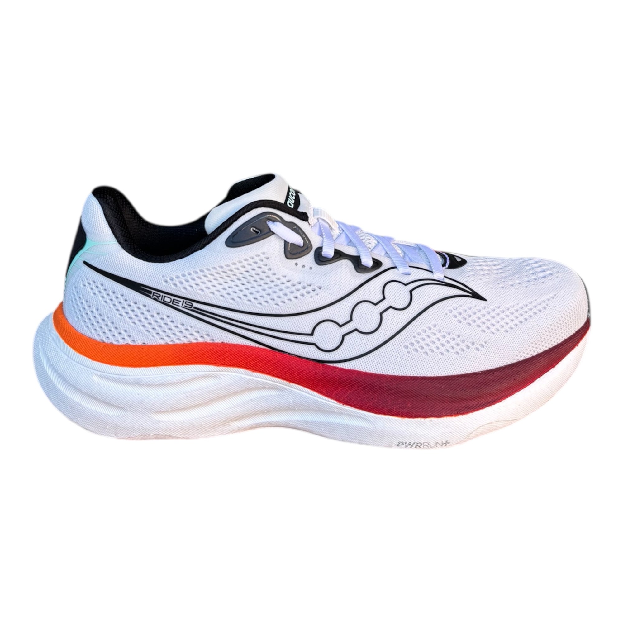 Saucony scarpa da corsa da uomo Ride 19 S21055-172 bianco-cremisi