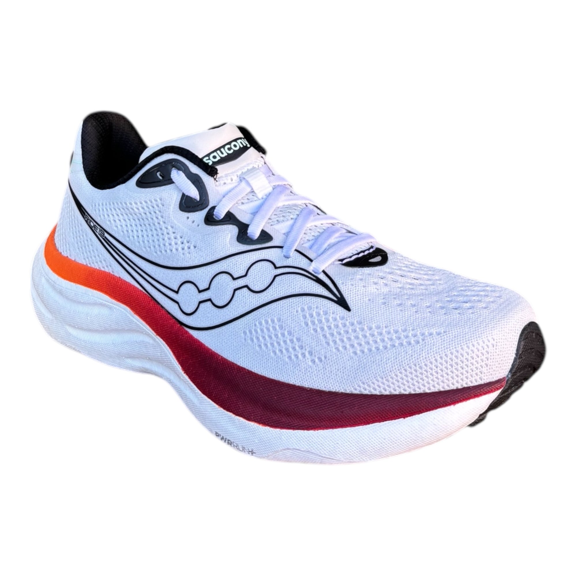 Saucony scarpa da corsa da uomo Ride 19 S21055-172 bianco-cremisi