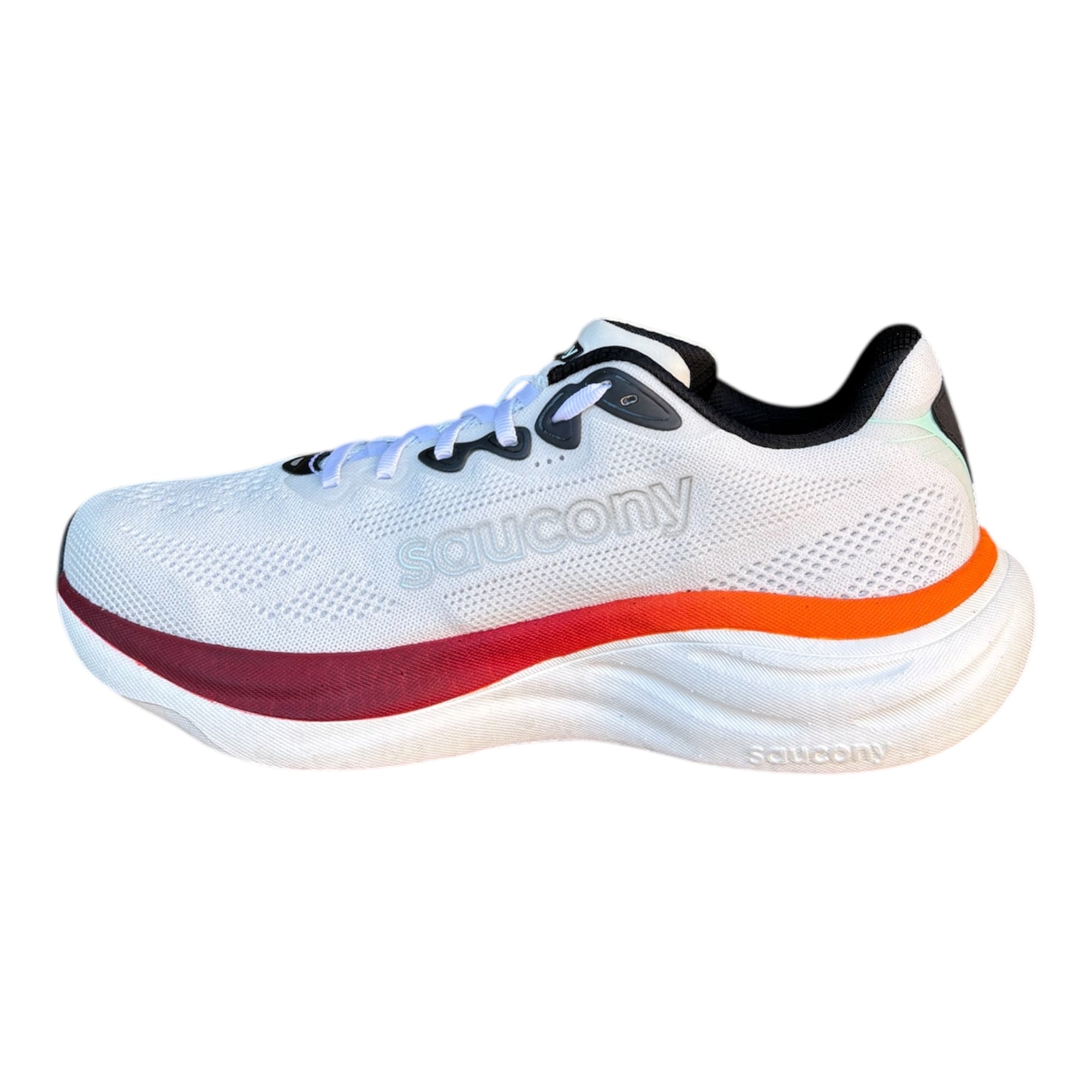 Saucony scarpa da corsa da uomo Ride 19 S21055-172 bianco-cremisi