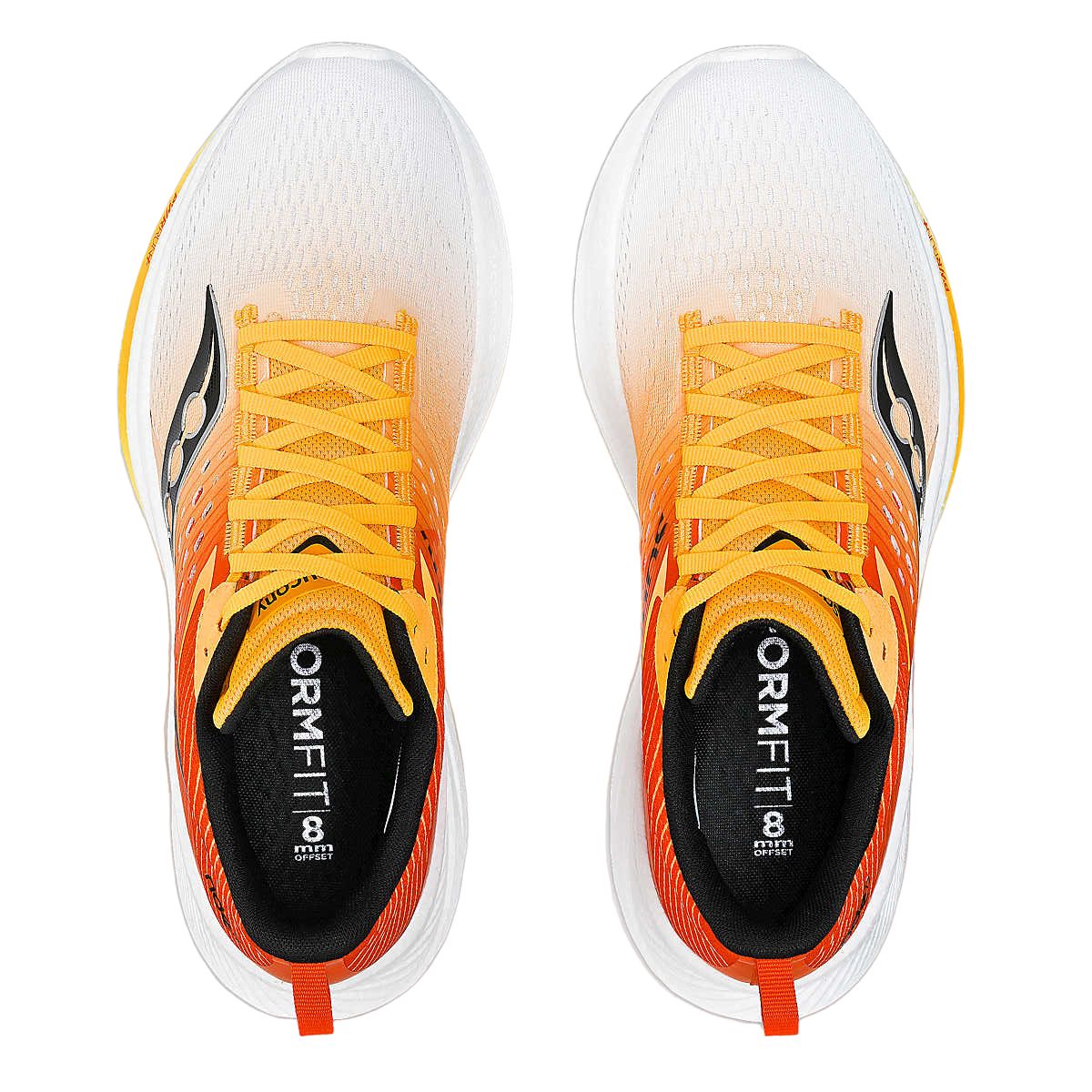 Saucony scarpa da corsa da uomo Ride 17 S20924-138 bianco giallo oro arancio