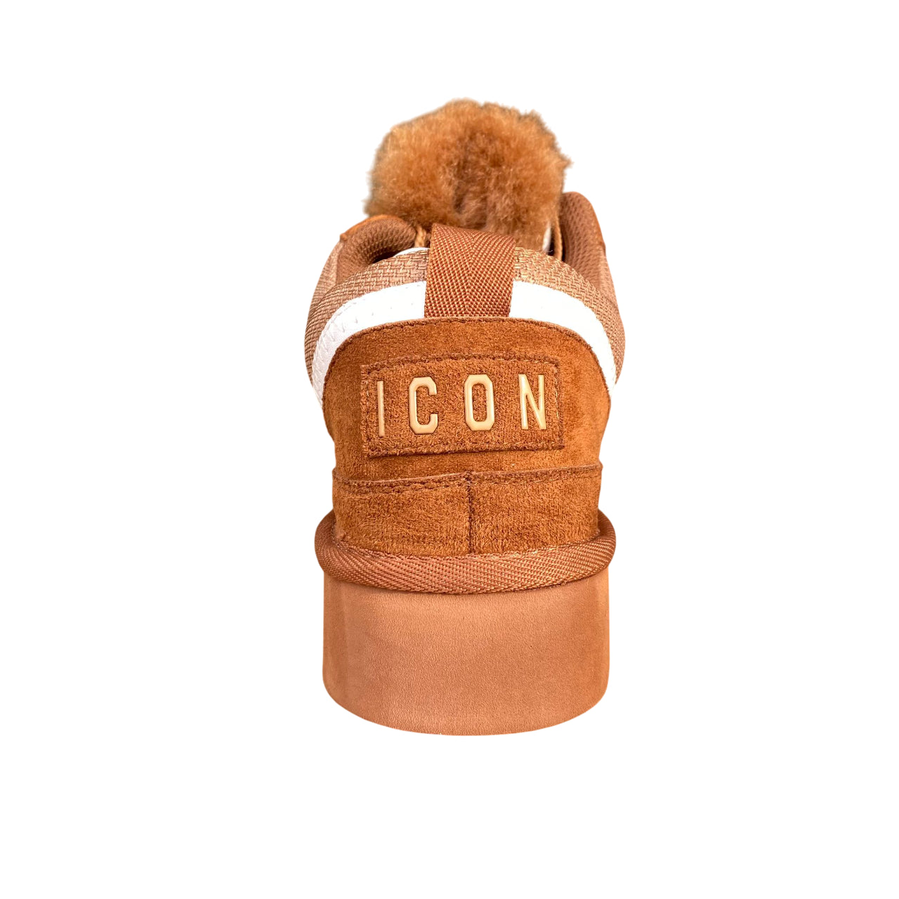 Scarpa Icon donna IC05330SD biscotto, eco-pelle e pelliccia interna. Sneakers calde, fondo antiscivolo - tallone