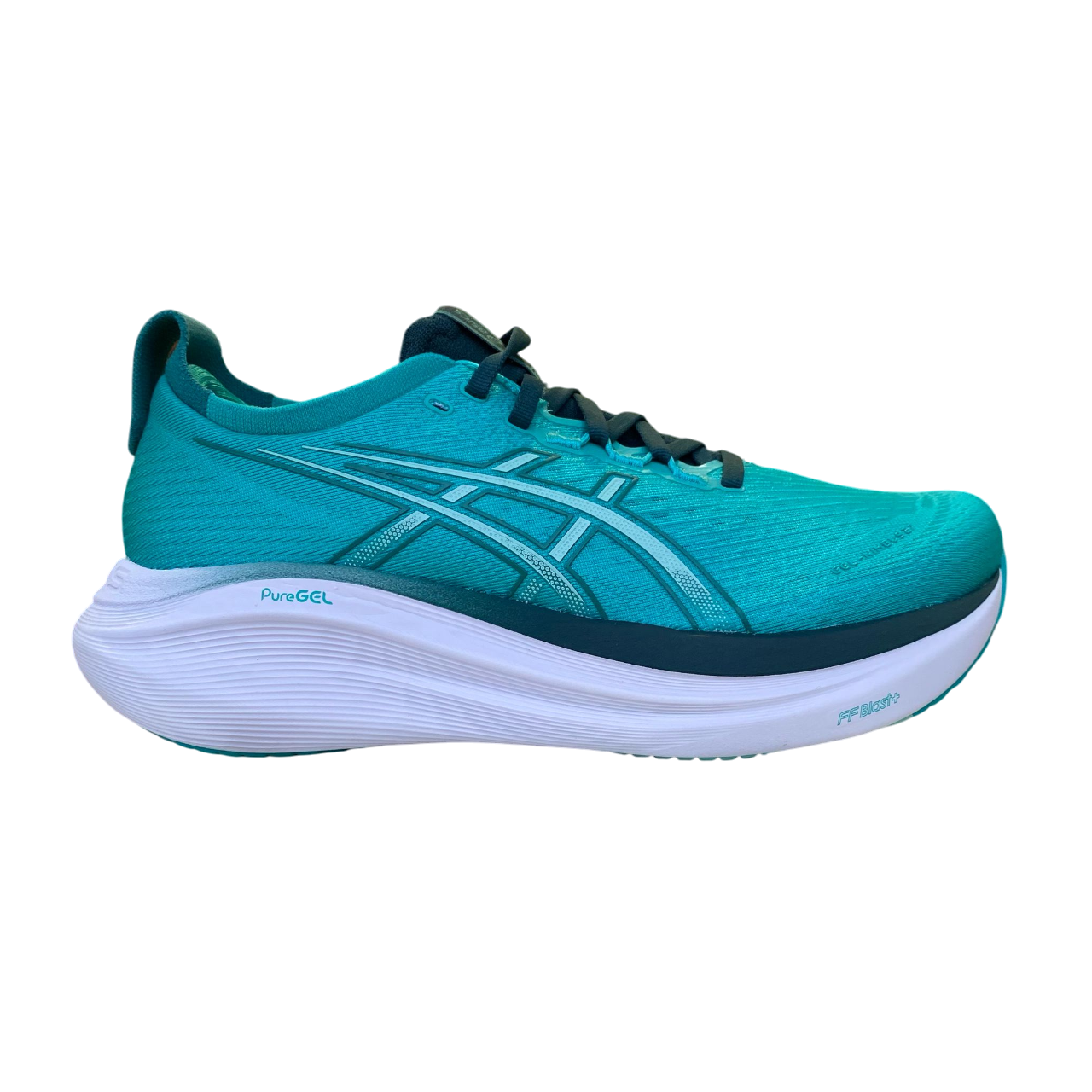 Scarpa da corsa da uomo Gel Nimbus 27 1011B958-400 verde acqua-verde