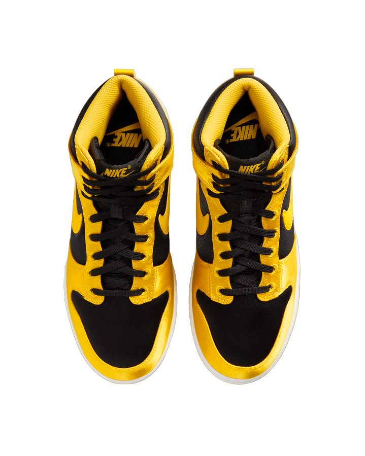 Nike scarpa sneakers da donna Dunk Alta FN4216-001 nero bianco giallo mais